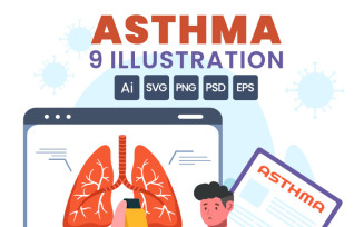 9 Asthma Disease Illustration