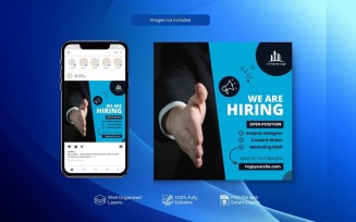 Minimal PSD Template for Hiring Job Vacancy Banner