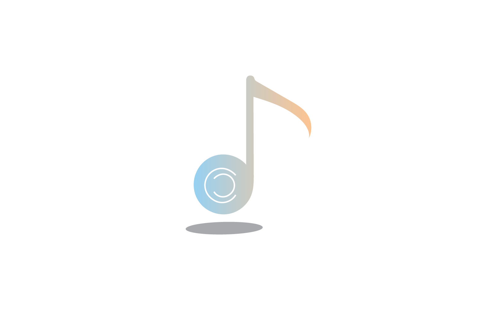 Music logo and symbol flat design template
