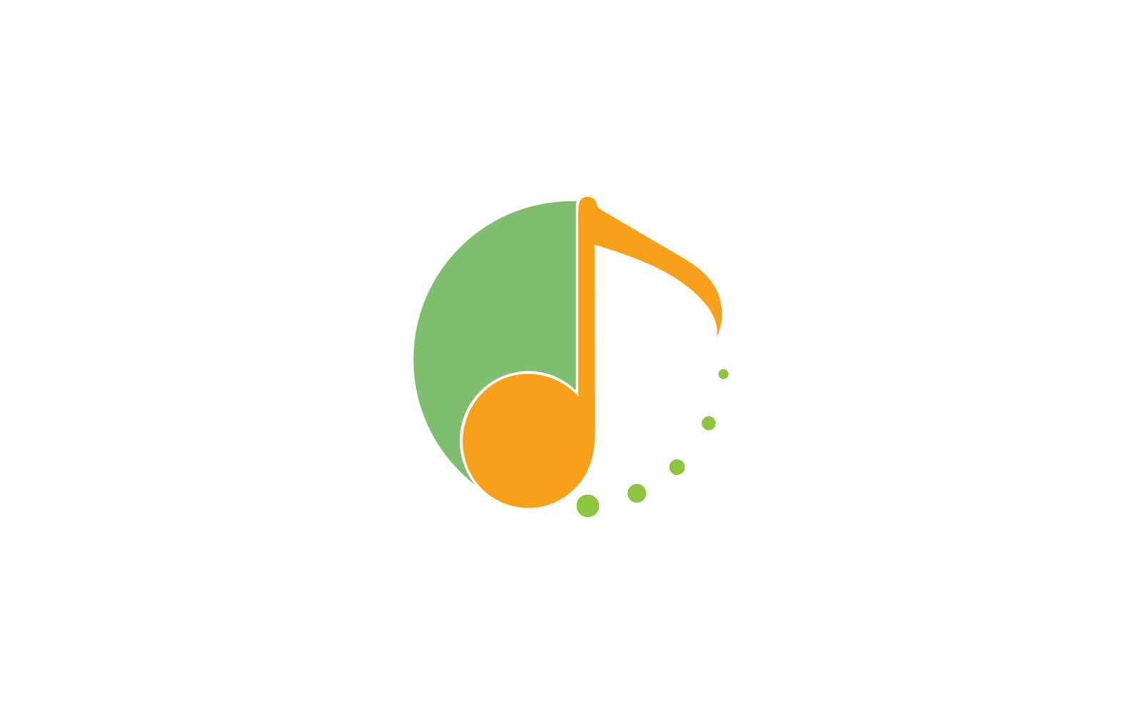 Müzik logosu ve sembol tasarım illüstrasyon şablonu