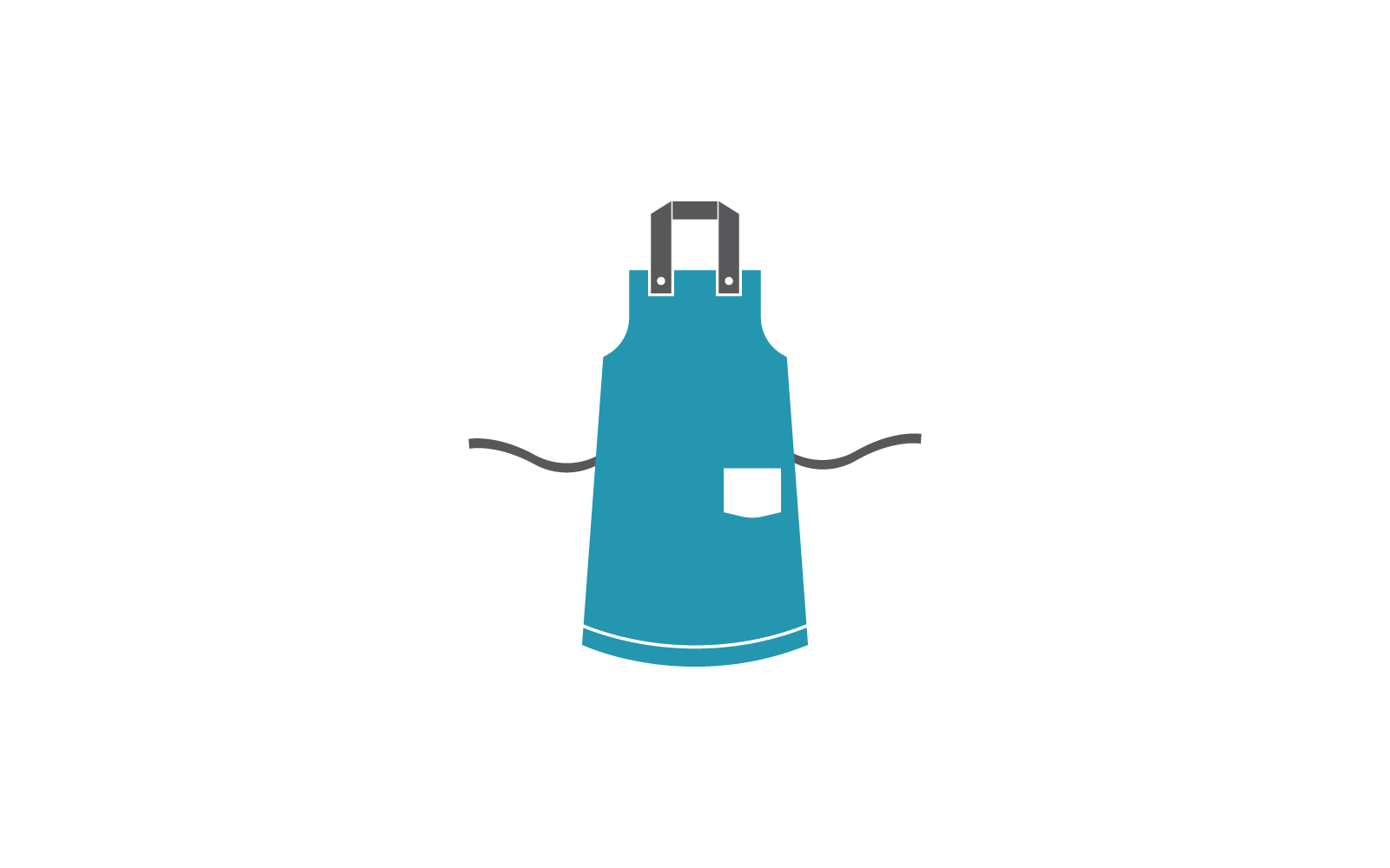Schort logo illustratie vector ontwerpsjabloon