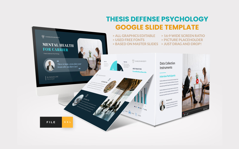 Thesis Defense Psychology Google slide Template Google Slide