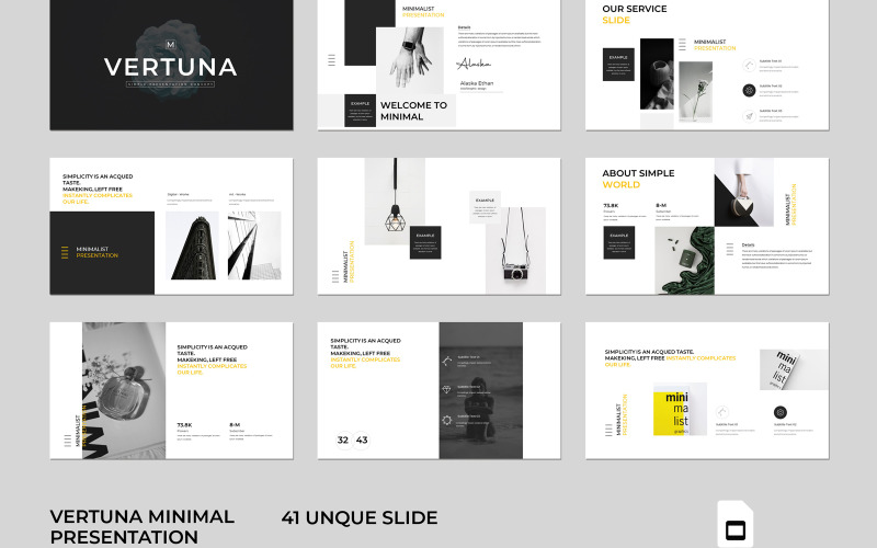 Vertuna Minimal Google Slide Template