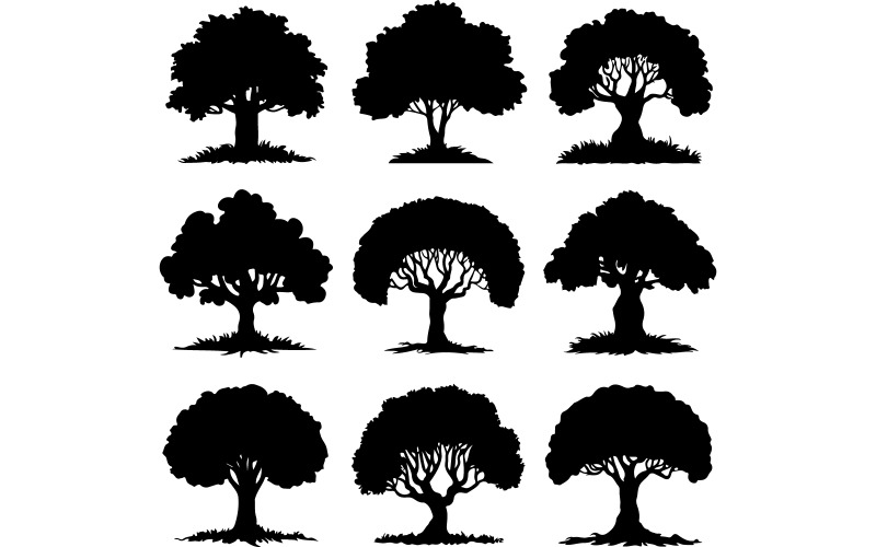 Nature-Inspired Tree Vector Designs Illustration