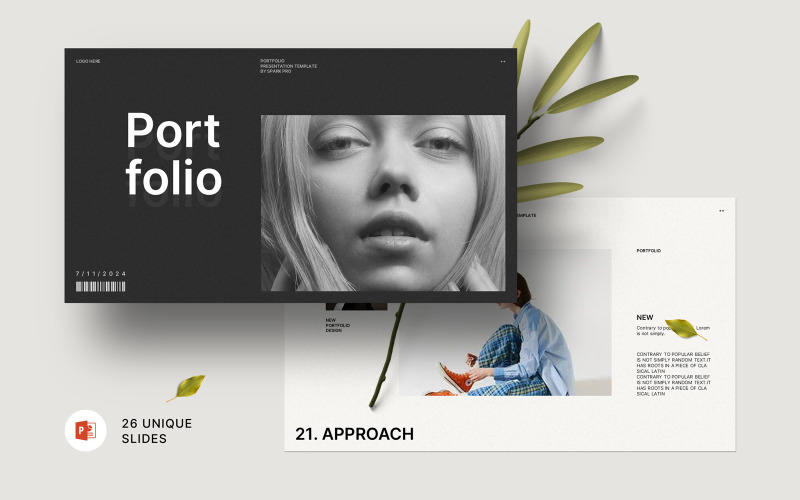 New Portfolio Presentation Template PowerPoint Template