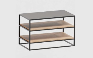 wooden shelf High quality 3d model 03