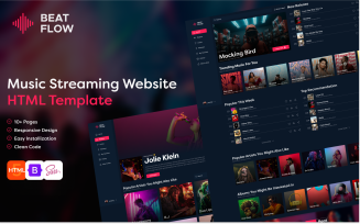 BeatFlow: Ultimate Music HTML Template for Bands and Artists