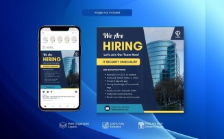 Minimal Job Vacancy PSD Template: Hiring Banner Design