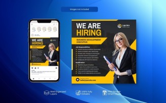 PSD Template: Hiring PSD Job Vacancy Yellow