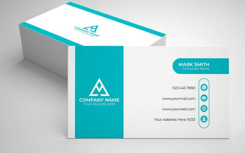 Clean and modern business card 110 Corporate Identity