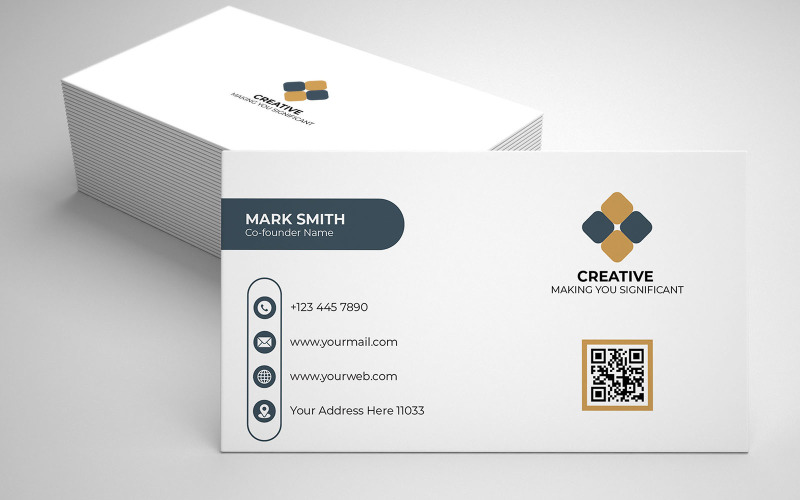 Double-Sided Creative Business Card Design New Corporate Identity