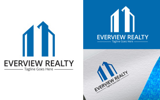 Everview Realty Logo Template For Real Estate Business