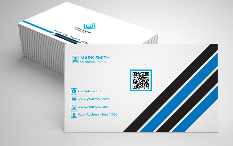 Professional business card template design180 Corporate Identity