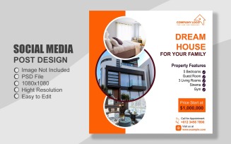 Real Estate Social Media Post Template in PSD - 062