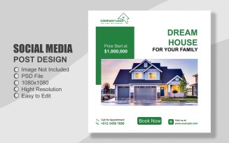 Real Estate Social Media Post Template in PSD - 065