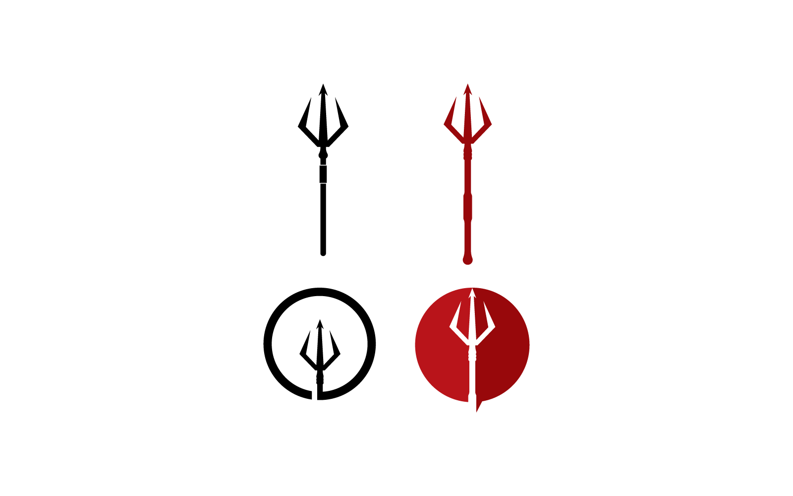 Modelo de ilustração de design de ícone de logotipo Trident