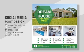 Real Estate Social Media Post Template in PSD - 076