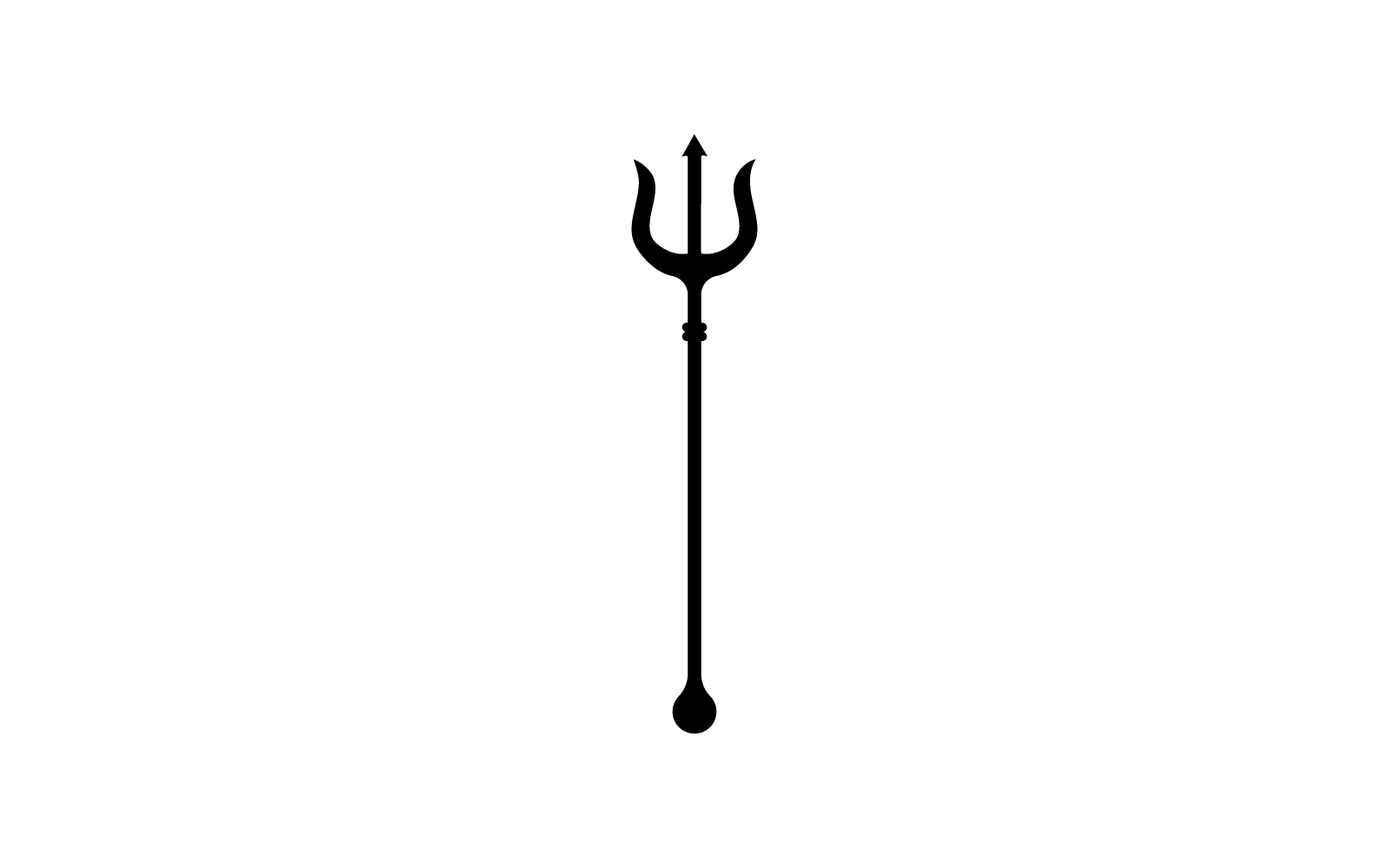 Trident logo illustratie platte ontwerpsjabloon