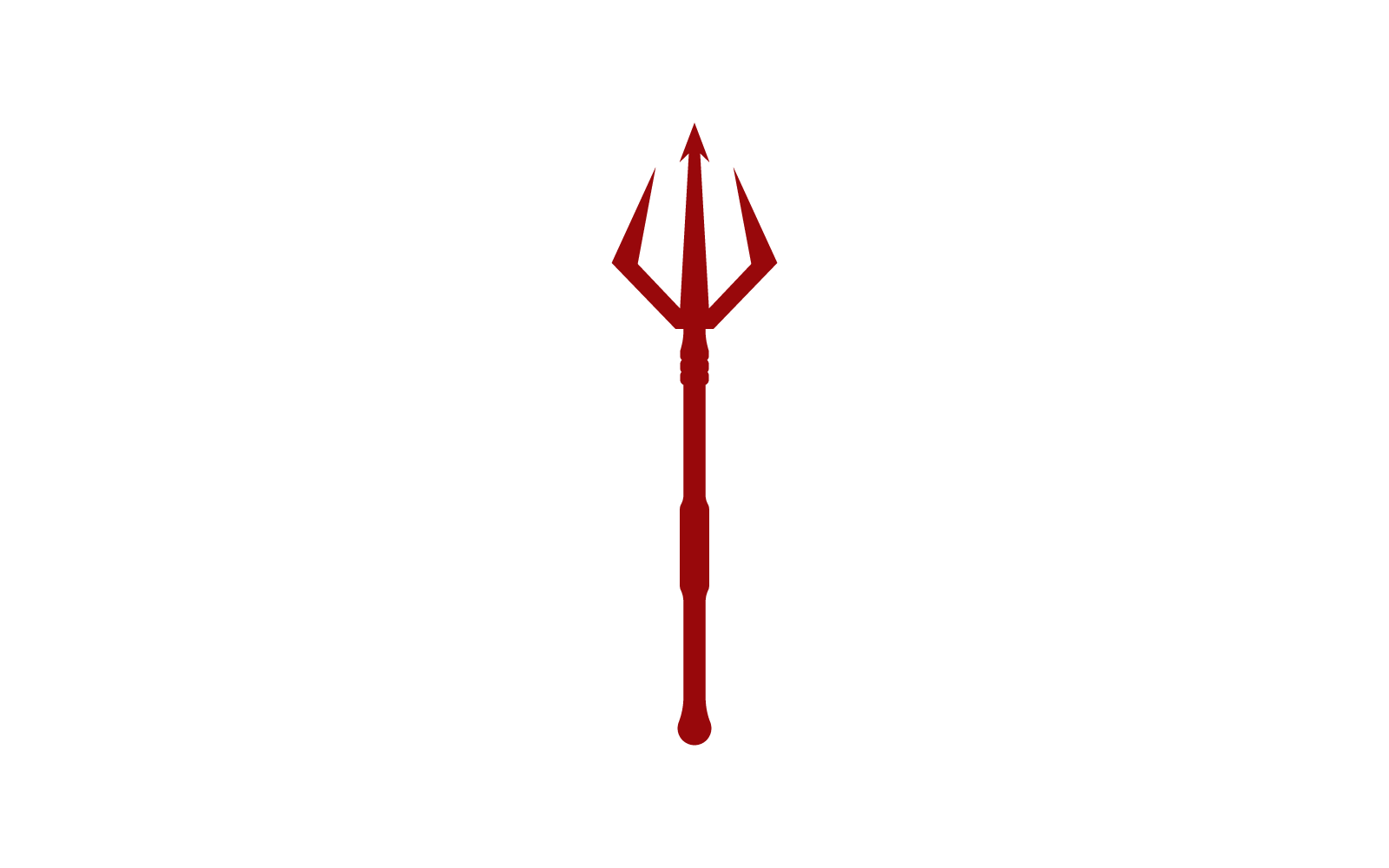 Trident logo illustratie vector platte ontwerpsjabloon