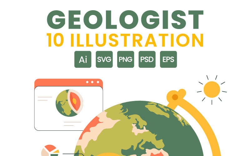 10 Geologist Soil Analysis Illustration