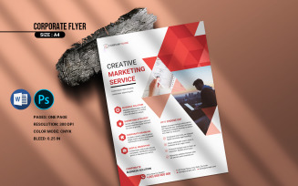 Creative Corporate Flyer Template. Word and Psd