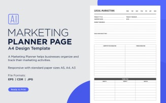 Local Marketing Planning Pages, Planner Sheets, 52