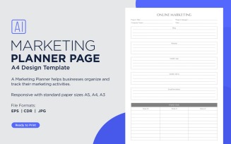 Online Marketing Planning Pages, Planner Sheets, 39