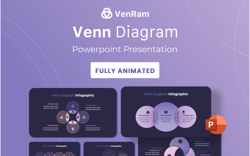 VenRam-Venn diagram PowerPoint Template