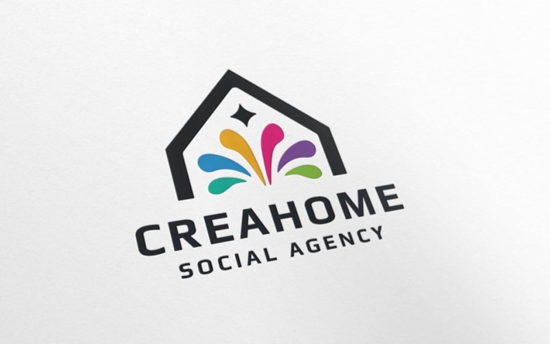 Crea Smart Ideas Home Logo Logo Template