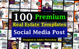 100 Property & Real Estate all Social Media Post Template