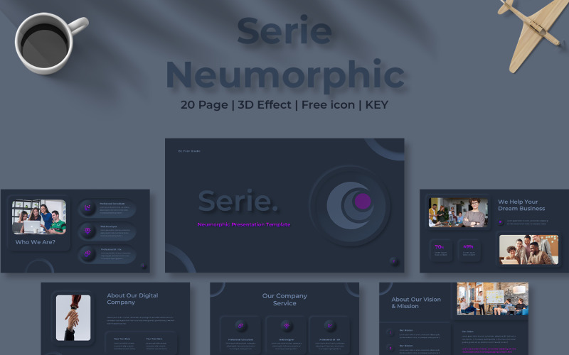 Neumorphic Keynote Presentation Template Keynote Template