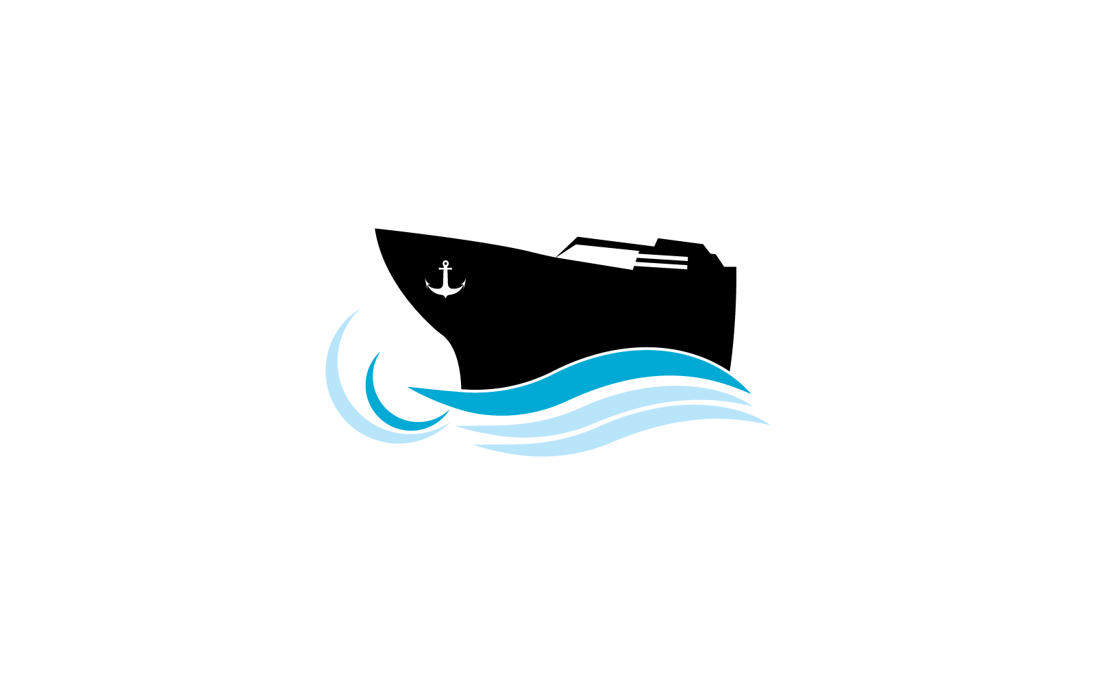 Ship logo icon vector flat design