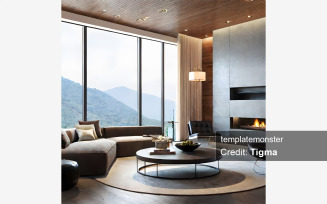 Chic Comfort: Digital Living Room Elegance