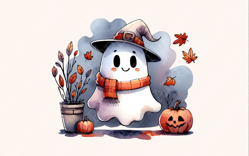 Cute Ghost Png, Halloween Png, Fall Png, Spooky Ghost, Ghost Halloween Png, Halloween png Illustration