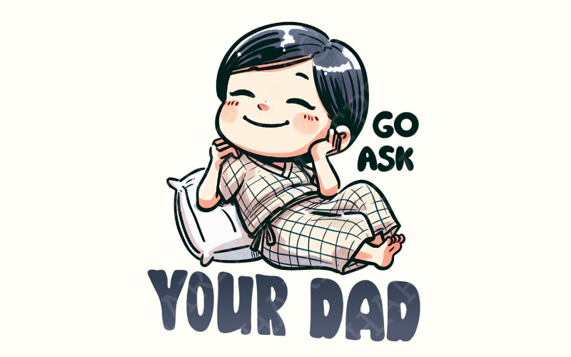 Go Ask Your Dad PNG, Funny Mom png, Sarcastic Mom png, Mom Life png, Mothers Day png, Mom Quotes Illustration