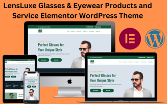 LensLuxe Glasses & Eyewear Products and Service Elementor WordPress Theme