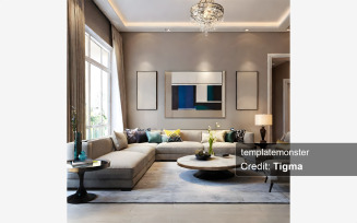 Modern Comfort: Elegant Interior Design Visual