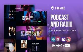 Podnine - Podcast And Radio WordPress Elementor Theme
