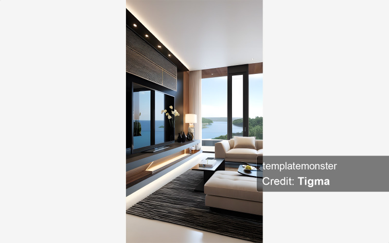 Serenity Meets Style in This Luxurious Space Illustration