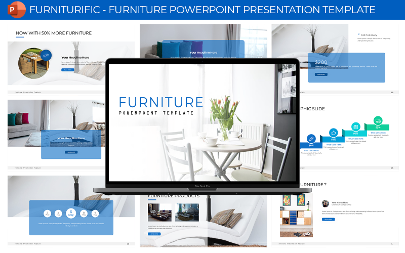 Furniturific - Furniture PowerPoint Presentation Template PowerPoint Template