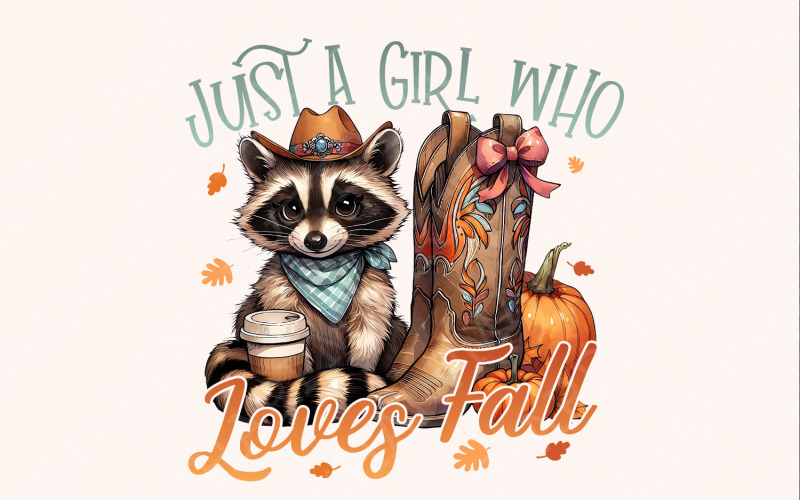 Just a Girl who Loves Fall, Pumpkin Spice Png, Autumn Png, Trendy Fall Png, Fall Coquette Png Illustration