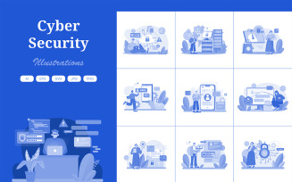 M492_ Cyber Security Illustration Pack 1