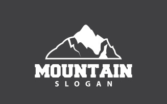 Mountain Nature Landscape Logo Minimalist Design TemplateV2