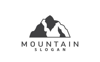 Mountain Nature Landscape Logo Minimalist Design TemplateV4