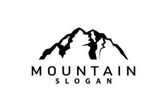 Mountain Nature Landscape Logo Minimalist Design TemplateV5