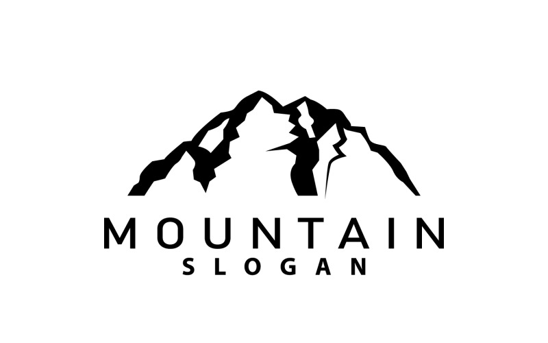 Mountain Nature Landscape Logo Minimalist Design TemplateV5 Logo Template