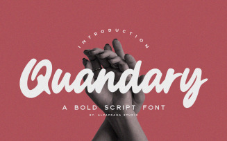 Quandary - Bold Script Font