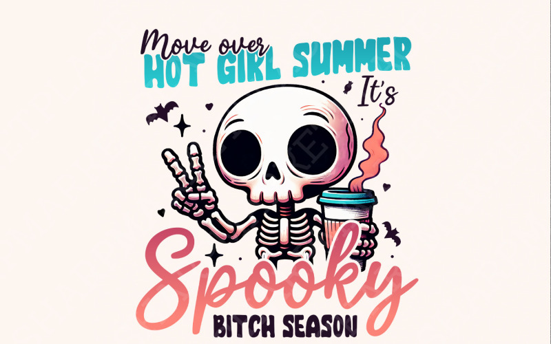 Spooky Bitch Season png, Halloween png, Spooky Season png, Funny Halloween png, Spooky Bitch Illustration