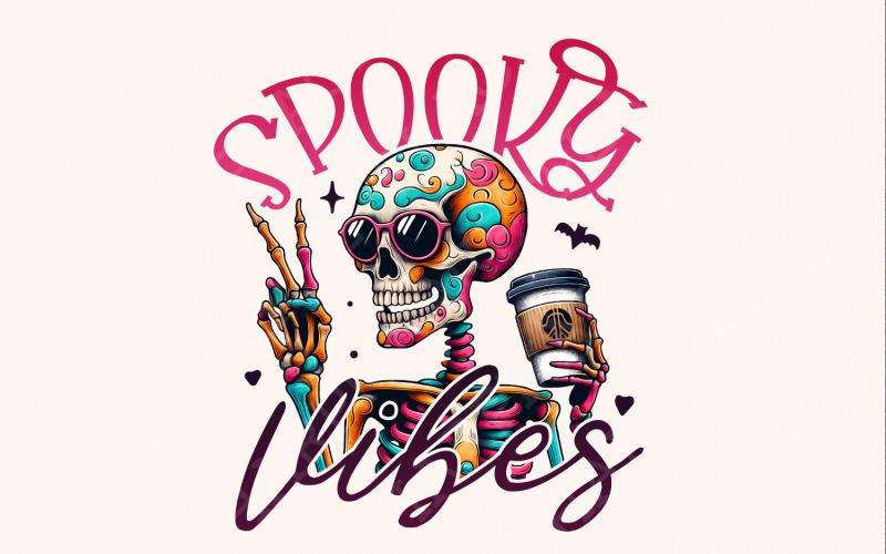 Spooky Vibes Png, Spooky Season Png, Halloween Png, Halloween T Shirt Png, Bestseller Halloween Illustration