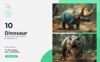 Dinosaur realistic Photography 10 Set V-2